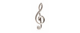 Treble Clef tie tac + Crystal by Dalaco