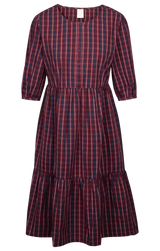 Tresspass HELEN - FEMALE CASUAL DRESS - DARK CHERRY CHECK