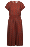Tresspass SUSANNE - FEMALE CASUAL MIDI DRESS - BURNT SIENNA PRINT