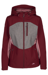 Tresspass ECKWOOD - FEMALE SOFTSHELL JACKET - DARK CHERRY