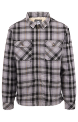 Tresspass DANEHILL - MALE SHERPA LINED SHIRT - STORM GREY CHECK