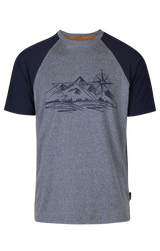 Tresspass FULLMER - MALE ADVENTURE TSHIRT - NAVY MARL
