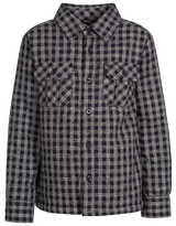 Tresspass AVERAGE - KIDS GINGHAM SHIRT - NAVY GINGHAM