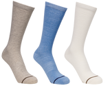 Tresspass HEATHAN - MULTI SOCKS (3 PAIR PACK) - OATMILK / CREAM / STORM BLUE