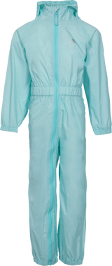 Tresspass BUTTON - CHILDS UNISEX RAIN SUIT - PALE MINT