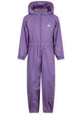 Tresspass BUTTON - CHILDS UNISEX RAIN SUIT - WISTERIA