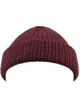 Atlantis Unisex Docker Short Beanie With Turn Up ACDOCB - Burgundy Melange