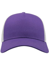Atlantis Rapper Cotton 5 Panel Trucker Cap ACRAPC - Purple/White