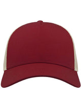 Atlantis Rapper Cotton 5 Panel Trucker Cap ACRAPC - Burgundy/Stone