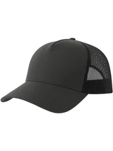 Atlantis Rapper Cotton S 5 Panel Sustainable Trucker Cap ACRPCT - Dk Grey/Black