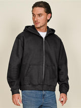 Casual Premium Combed 330 Acid Boxy Oversize Zip Hood CRBHSAC250
