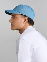 Atlantis Iraya 5 Panel Unstructured Low Profile Mid Visor Denim Recycled Cap ACIRAC