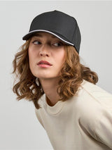 Atlantis Recy Five Piping 5 Panel Structured Mid Profile Curved Visor Recycled Cap ACRCFP