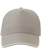 Atlantis Recy Five Piping 5 Panel Structured Mid Profile Curved Visor Recycled Cap ACRCFP
