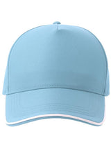 Atlantis Recy Five Piping 5 Panel Structured Mid Profile Curved Visor Recycled Cap ACRCFP