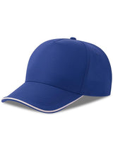 Atlantis Recy Five Piping 5 Panel Structured Mid Profile Curved Visor Recycled Cap ACRCFP