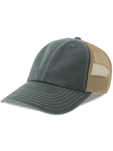 Atlantis Teon 6 Panel Unstructured Low Profile Mid Visor Pigment Dyed Recycled Trucker Cap ACTEON