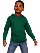 Casual Classics Kids Ringspun Blended Hooded Sweatshirt C2200B - Forest Green