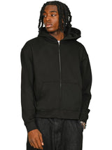 Casual Classic Premium Combed Boxy Oversized Zip Hoodie CRBHS250 - Black
