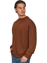 Casual Ringspun Blended Oversize Extended Neck Sweat CRBSW40 - Chocolate