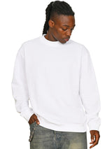 Casual Ringspun Blended Oversize Extended Neck Sweat CRBSW40 - White