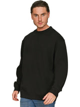 Casual Premium Combed Oversized Extended Neck Sweatshirt CRBSW400 - Black