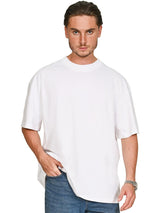 Casual Ringspun Oversize Extended Neck Tall T-Shirt CRBT55 - White