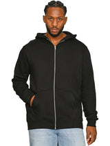 Casual Ringspun Blended Core Zip Hood CRBHS40 - Black