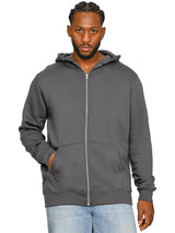 Casual Ringspun Blended Core Zip Hood CRBHS40 - Charcoal