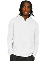 Casual Ringspun Blended Core Zip Hood CRBHS40 - White