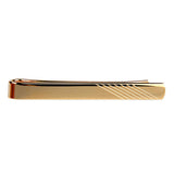 Diagonal Lines on End Gold Plated Tie Slide by Dalaco