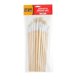 Fit For The Job 12pc Artists Brush Set - Plain Handles