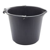 Unbranded 3 Gallon Black Plastic Bucket