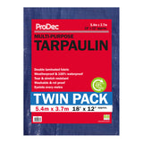 ProDec Twin Pack 18' x 12' Blue Tarpaulin