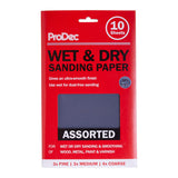 ProDec 10pk Wet & Dry 230mm x 140mm - Assorted Grades