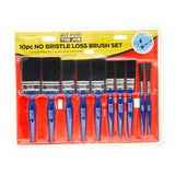 Fit For The Job 10pc No Bristle Loss Paint Brush Set