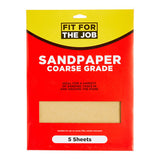 Fit For The Job 5pk Sandpaper - Coarse Grade