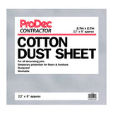 ProDec Contractor 12' x 9' Contractor Cotton Twill Dust Sheet