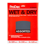 ProDec 10pk Wet & Dry 230mm x 280mm - Assorted Grades