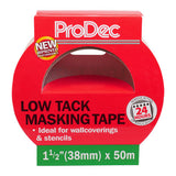 ProDec 1.5" x 50m General Purpose Low Tack Masking Tape