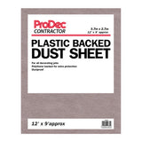 ProDec Contractor 12' x 9' Contractor Poly Backed Cotton Twill Dust Sheet